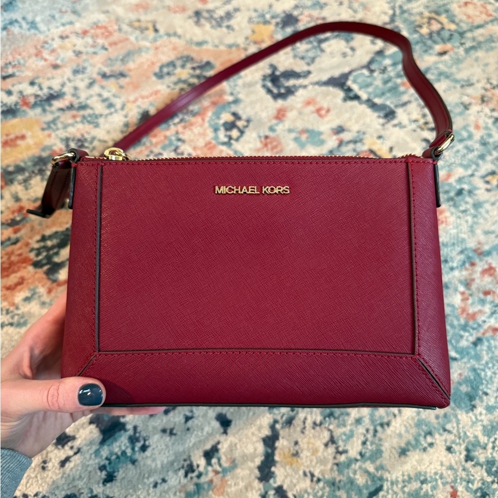 Michael Kors Burgundy Crossbody Bag